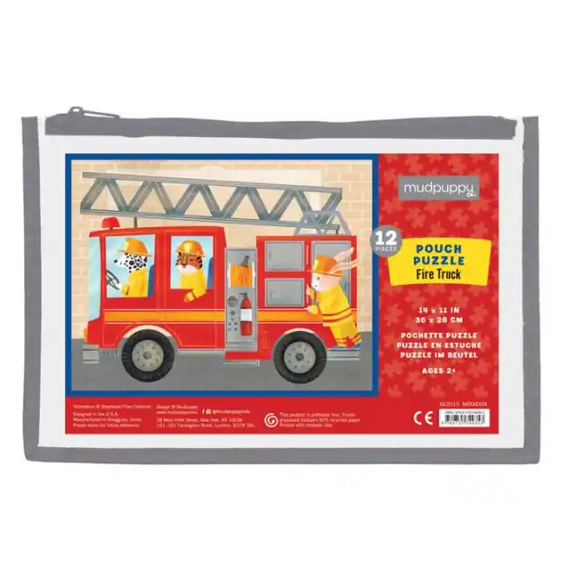 Fire Truck 12 Piece Pouch Puzzle Final Sale