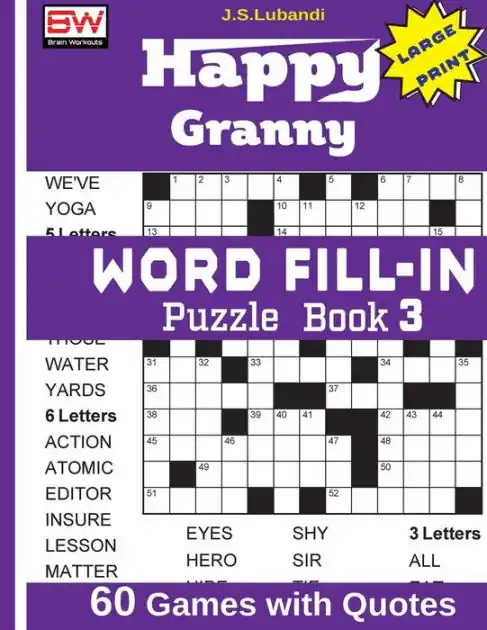 Special Offer Happy Granny WORD FILL-IN Puzzle Book 3