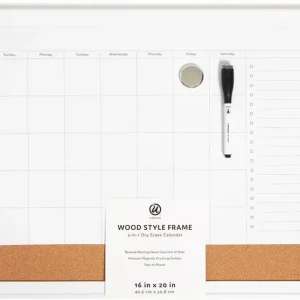 Buy Today U Brands 16x20 White Minimal Deco 3-in-1 Calendar Board
