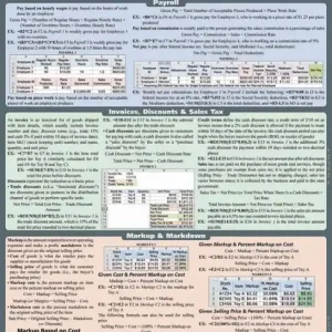 Excel For Business Math: QuickStudy Laminated Reference Guide Trusted Brand