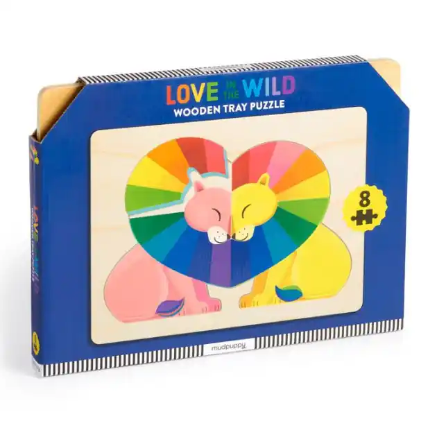 Love in the Wild Wooden Tray Puzzle Handmade